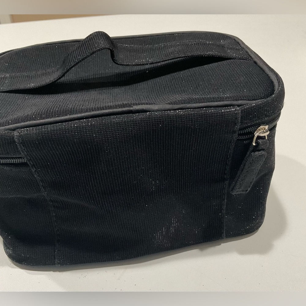 🍏🍏 Lancôme NWOT Black Sparky Small Size 7.5x5x4” Cosmetics Case